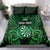 Personalised New Zealand Darts Bedding Set Green Dart Board Maori Pattern