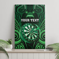 Personalised New Zealand Darts Canvas Wall Art Green Dart Board Maori Pattern LT05 - Polynesian Pride