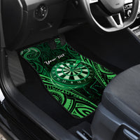 Personalised New Zealand Darts Car Mats Green Dart Board Maori Pattern LT05 - Polynesian Pride