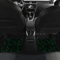 Personalised New Zealand Darts Car Mats Green Dart Board Maori Pattern LT05 Set 2pcs - Back Green - Polynesian Pride