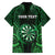 Personalised New Zealand Darts Family Matching Long Sleeve Bodycon Dress and Hawaiian Shirt Green Dart Board Maori Pattern