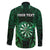 Personalised New Zealand Darts Family Matching Long Sleeve Bodycon Dress and Hawaiian Shirt Green Dart Board Maori Pattern