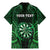 Personalised New Zealand Darts Family Matching Mermaid Dress and Hawaiian Shirt Green Dart Board Maori Pattern