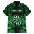 Personalised New Zealand Darts Family Matching Short Sleeve Bodycon Dress and Hawaiian Shirt Green Dart Board Maori Pattern