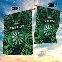 Personalised New Zealand Darts Garden Flag Green Dart Board Maori Pattern LT05 - Polynesian Pride