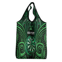 New Zealand Darts Personalised Grocery Bag Green Dart Board Maori Pattern LT05 - Polynesian Pride