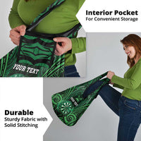 New Zealand Darts Personalised Grocery Bag Green Dart Board Maori Pattern LT05 - Polynesian Pride