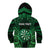 Personalised New Zealand Darts Kid Hoodie Green Dart Board Maori Pattern