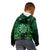 Personalised New Zealand Darts Kid Hoodie Green Dart Board Maori Pattern