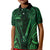 Personalised New Zealand Darts Kid Polo Shirt Green Dart Board Maori Pattern