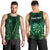 Personalised New Zealand Darts Men Tank Top Green Dart Board Maori Pattern