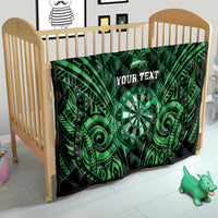 Personalised New Zealand Darts Quilt Green Dart Board Maori Pattern
