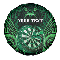 Personalised New Zealand Darts Spare Tire Cover Green Dart Board Maori Pattern LT05 - Polynesian Pride