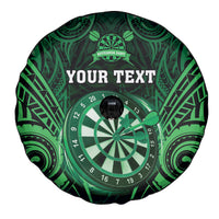 Personalised New Zealand Darts Spare Tire Cover Green Dart Board Maori Pattern LT05 - Polynesian Pride