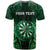 Personalised New Zealand Darts T Shirt Green Dart Board Maori Pattern