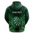 Personalised New Zealand Darts Zip Hoodie Green Dart Board Maori Pattern