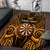 Personalised New Zealand Darts Area Rug Gold Dart Board Maori Pattern