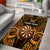 Personalised New Zealand Darts Area Rug Gold Dart Board Maori Pattern