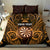 Personalised New Zealand Darts Bedding Set Gold Dart Board Maori Pattern