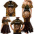 Personalised New Zealand Darts Family Matching Mermaid Dress and Hawaiian Shirt Gold Dart Board Maori Pattern