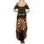 Personalised New Zealand Darts Family Matching Summer Maxi Dress and Hawaiian Shirt Gold Dart Board Maori Pattern