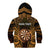 Personalised New Zealand Darts Kid Hoodie Gold Dart Board Maori Pattern