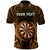 Personalised New Zealand Darts Polo Shirt Gold Dart Board Maori Pattern