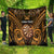 Personalised New Zealand Darts Quilt Gold Dart Board Maori Pattern