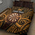 Personalised New Zealand Darts Quilt Bed Set Gold Dart Board Maori Pattern