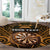 Personalised New Zealand Darts Round Carpet Gold Dart Board Maori Pattern