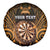 Personalised New Zealand Darts Spare Tire Cover Gold Dart Board Maori Pattern