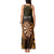 Personalised New Zealand Darts Tank Maxi Dress Gold Dart Board Maori Pattern