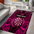 Personalised New Zealand Darts Area Rug Pink Dart Board Maori Pattern