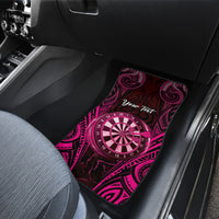 Personalised New Zealand Darts Car Mats Pink Dart Board Maori Pattern LT05 - Polynesian Pride