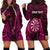 Personalised New Zealand Darts Hoodie Dress Pink Dart Board Maori Pattern