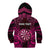 Personalised New Zealand Darts Kid Hoodie Pink Dart Board Maori Pattern