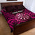 Personalised New Zealand Darts Quilt Bed Set Pink Dart Board Maori Pattern