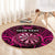 Personalised New Zealand Darts Round Carpet Pink Dart Board Maori Pattern