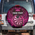 Personalised New Zealand Darts Spare Tire Cover Pink Dart Board Maori Pattern