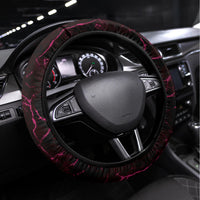 Personalised New Zealand Darts Steering Wheel Cover Pink Dart Board Maori Pattern LT05 Universal Fit Pink - Polynesian Pride