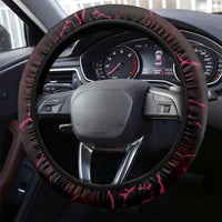 Personalised New Zealand Darts Steering Wheel Cover Pink Dart Board Maori Pattern LT05 - Polynesian Pride
