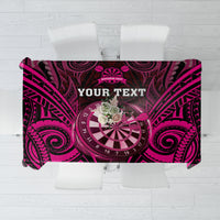 Personalised New Zealand Darts Tablecloth Pink Dart Board Maori Pattern LT05 Pink - Polynesian Pride