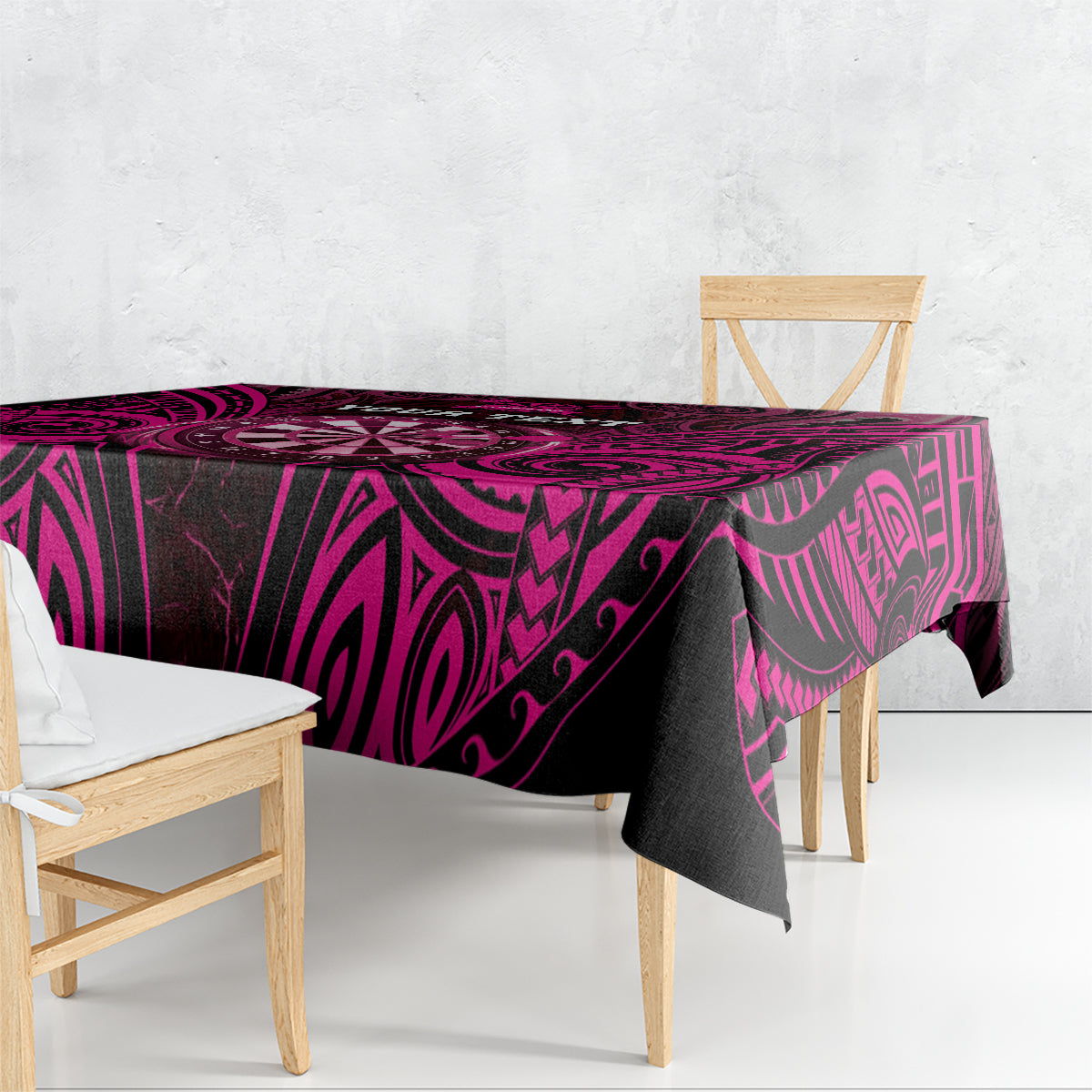 Personalised New Zealand Darts Tablecloth Pink Dart Board Maori Pattern LT05 - Polynesian Pride