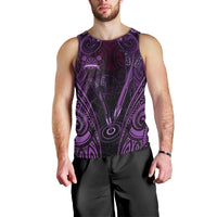 Personalised New Zealand Darts Men Tank Top Purple Dart Board Maori Pattern LT05 - Polynesian Pride