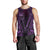 Personalised New Zealand Darts Men Tank Top Purple Dart Board Maori Pattern