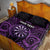 Personalised New Zealand Darts Quilt Bed Set Purple Dart Board Maori Pattern