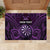 Personalised New Zealand Darts Rubber Doormat Purple Dart Board Maori Pattern