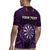 Personalised New Zealand Darts Rugby Jersey Purple Dart Board Maori Pattern