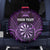 Personalised New Zealand Darts Spare Tire Cover Purple Dart Board Maori Pattern