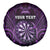 Personalised New Zealand Darts Spare Tire Cover Purple Dart Board Maori Pattern